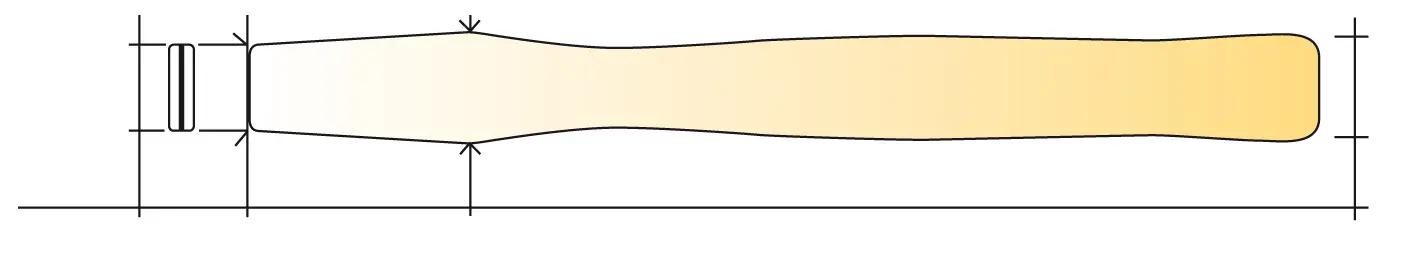 MANCHE MARTEAU RIVOIR GALBE 25 CM IL 18X8 HICKORY VERNIS - 70I25 - JACQUENET MALIN 1 MANCHE MARTEAU RIVOIR GALBE 25 CM IL 18X8 HICKORY VERNIS - 70I25 - JACQUENET MALIN