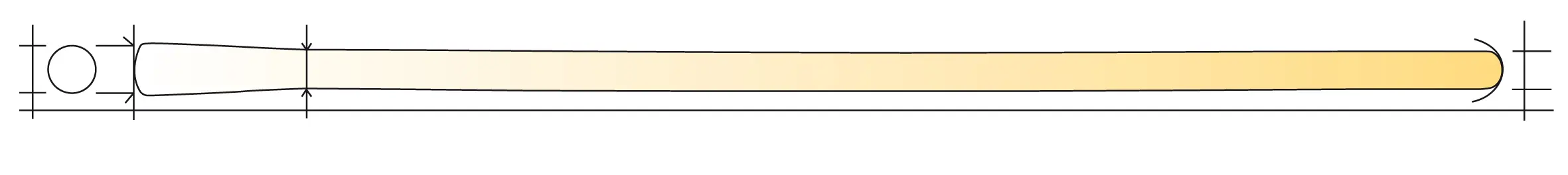 MANCHE HOUE JARDIN D 40 L. 1 M HETRE - 26H10040 - JACQUENET MALIN