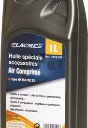 HUILE SPECIALE ACCESSOIRES AIR COMPRIME 1L - 318100 - LACME
