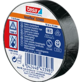 RUBAN D'ISOLATION ELECTRIQUE 53988 10 M X 15 MM NOIR - TESA - 53988-00000-01