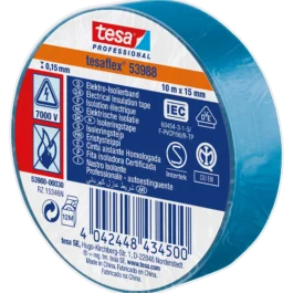 RUBAN D'ISOLATION ELECTRIQUE 53988 10 M X 15 MM BLEU - TESA - 53988-00030-01