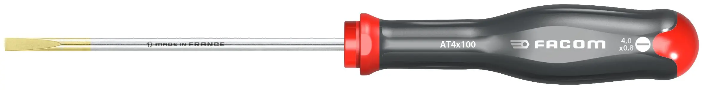 TOURNEVIS PROTWIST FENTE LAME FRAISEE 4X100 - AT4X100 - FACOM 1 TOURNEVIS PROTWIST FENTE LAME FRAISEE 4X100 - AT4X100 - FACOM