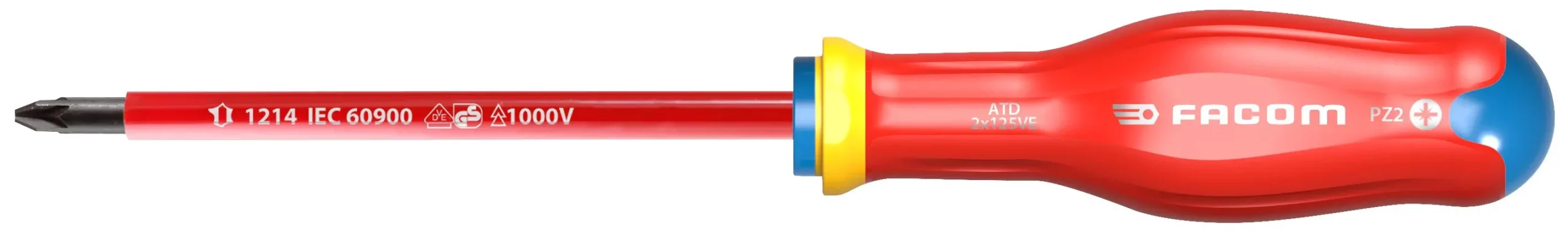 TOURNEVIS PROTWIST PZ 2 VE 1000V - ATD2X125VE - FACOM 1 TOURNEVIS PROTWIST PZ 2 VE 1000V - ATD2X125VE - FACOM
