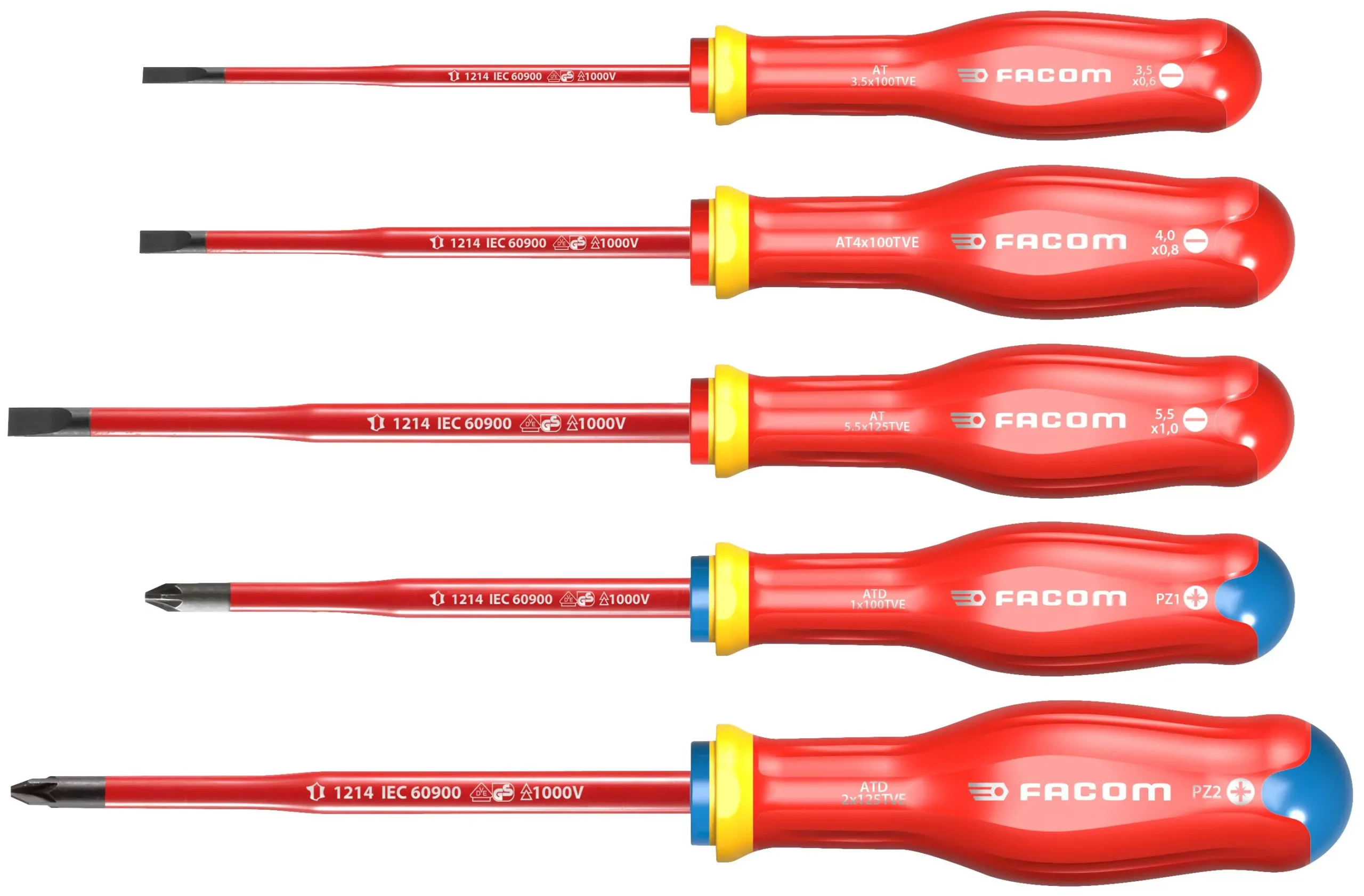 TOURNEVIS PROTWIST ISOLE 1000 V (JEU DE 5) - ATD.J5TVEPB - FACOM 1 TOURNEVIS PROTWIST ISOLE 1000 V (JEU DE 5) - ATD.J5TVEPB - FACOM