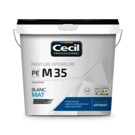 PEINTURE ACRYLIQUE MAT M35 CHANTIER BLANC 5L - V33 - CECIL - 118255