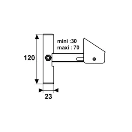 ARRET DE PORTAIL REGLABLE MURAL A VISSER - 9207312 - TORBEL INDUSTRIE