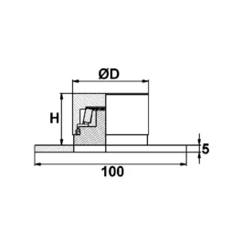 PIVOT INFERIEUR A ROULEMENT SUR PLATINE D50 ZG.BL - TORBEL INDUSTRIE - A200244 - Lot de 2