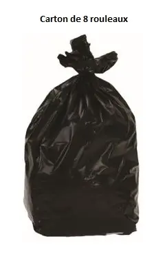 SAC POUBELLE INDUSTRIE 100 L46 MICRONS (CRT DE 8 RLX) - T100BNR - GLOBAL HYGIENE MONNOYEUR 1 SAC POUBELLE INDUSTRIE 100 L46 MICRONS (CRT DE 8 RLX) - T100BNR - GLOBAL HYGIENE MONNOYEUR