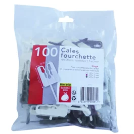 CALES FOURCHETTES PANACHEES PVC 40X30MM SACHET 100PCS - 134147 - ACBAT