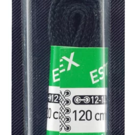 LACET PLAT 120 CM NOIR - 700375112 - ESTEX