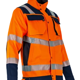 BLOUSON HAUTE VISIBILTE AMPOULE MARINE/ORANGE T3 - 22243 - LMA LEBEURRE
