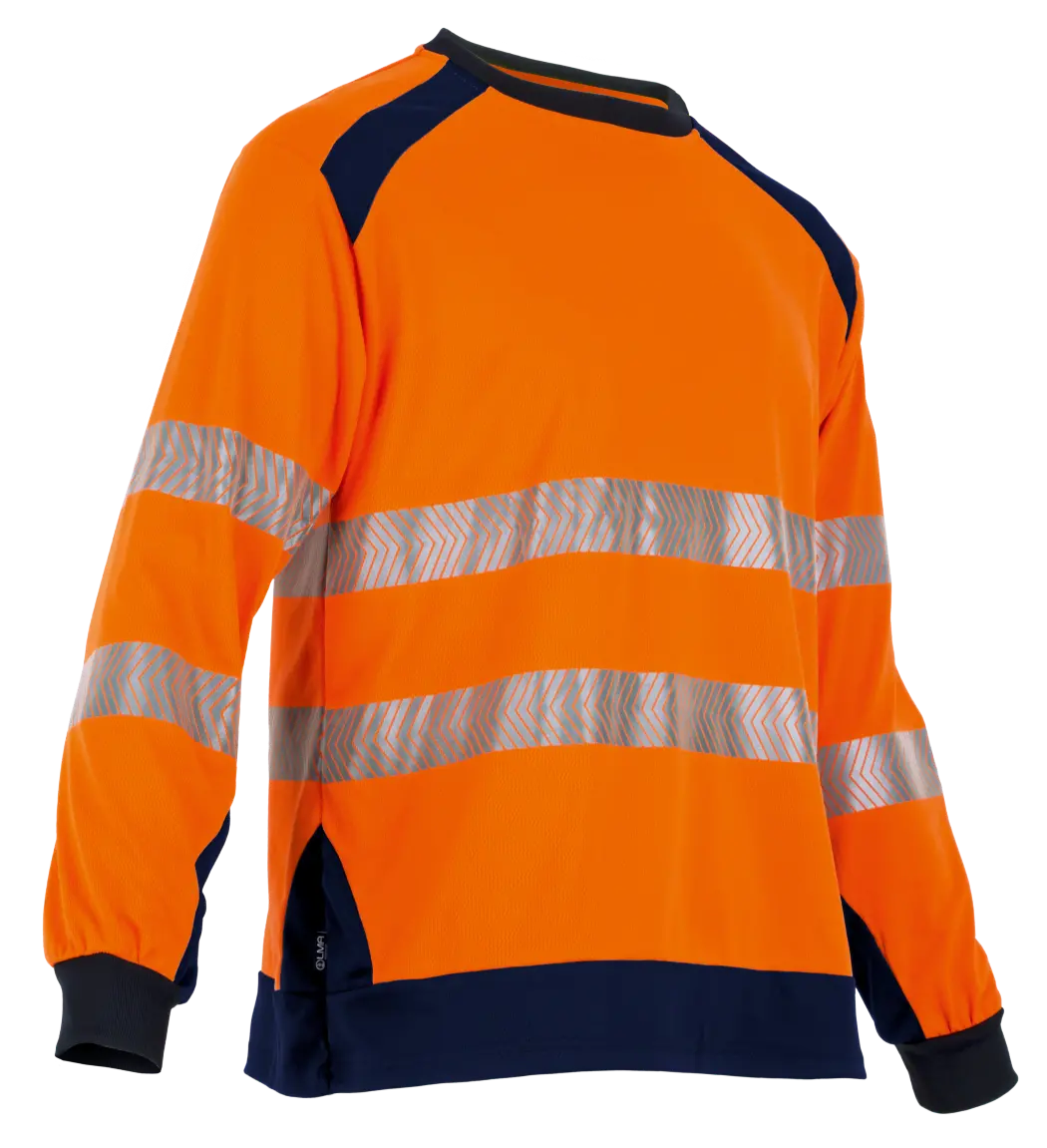 TEE SHIRT MANCHE LONGUE HAUTE VISIBILITE REFLET ORANGE TL - 9208L - LMA LEBEURRE 1 TEE SHIRT MANCHE LONGUE HAUTE VISIBILITE REFLET ORANGE TL - 9208L - LMA LEBEURRE