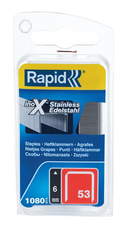 AGRAFE 53/12MM INOX (BLISTER DE 1080) - 40109512 - RAPID
