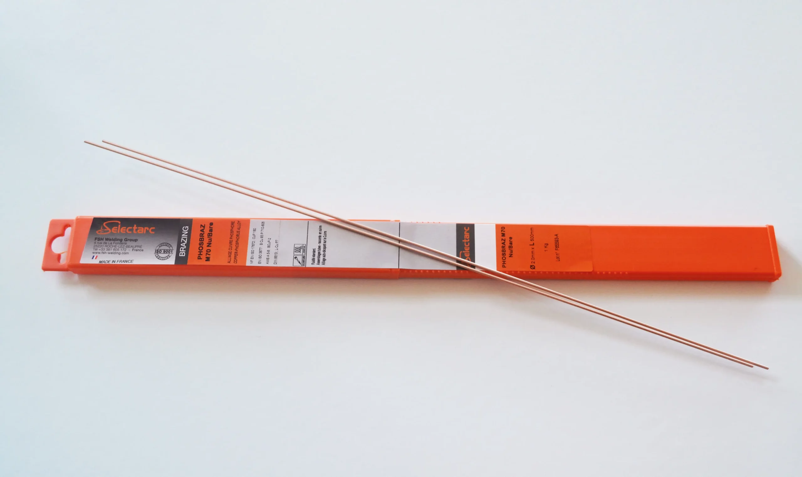 BRASURE CUIVRE PHOSPHORE SELECTARC PHOSBRAZ M70 2X500MM (1KG) - M7B20500RT18OA - SELECTARC 1 BRASURE CUIVRE PHOSPHORE SELECTARC PHOSBRAZ M70 2X500MM (1KG) - M7B20500RT18OA - SELECTARC