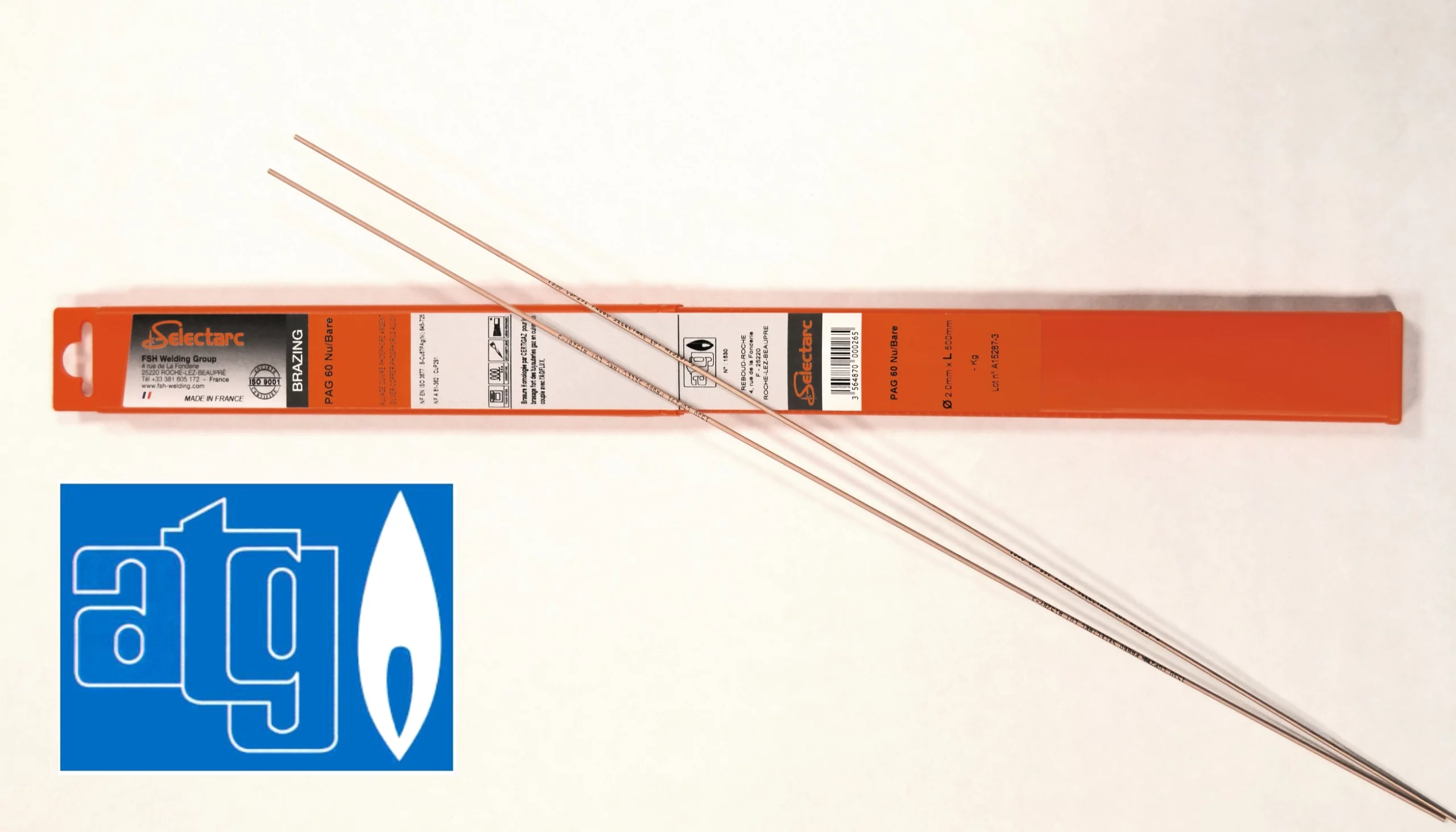 BRASURE CUIVRE PHOSPHORE 6% ARGENT SELECTARC PAG60 ATG 2X500MM (1KG) - P60B20500R/F T18OA - SELECTARC 1 BRASURE CUIVRE PHOSPHORE 6% ARGENT SELECTARC PAG60 ATG 2X500MM (1KG) - P60B20500R/F T18OA - SELECTARC
