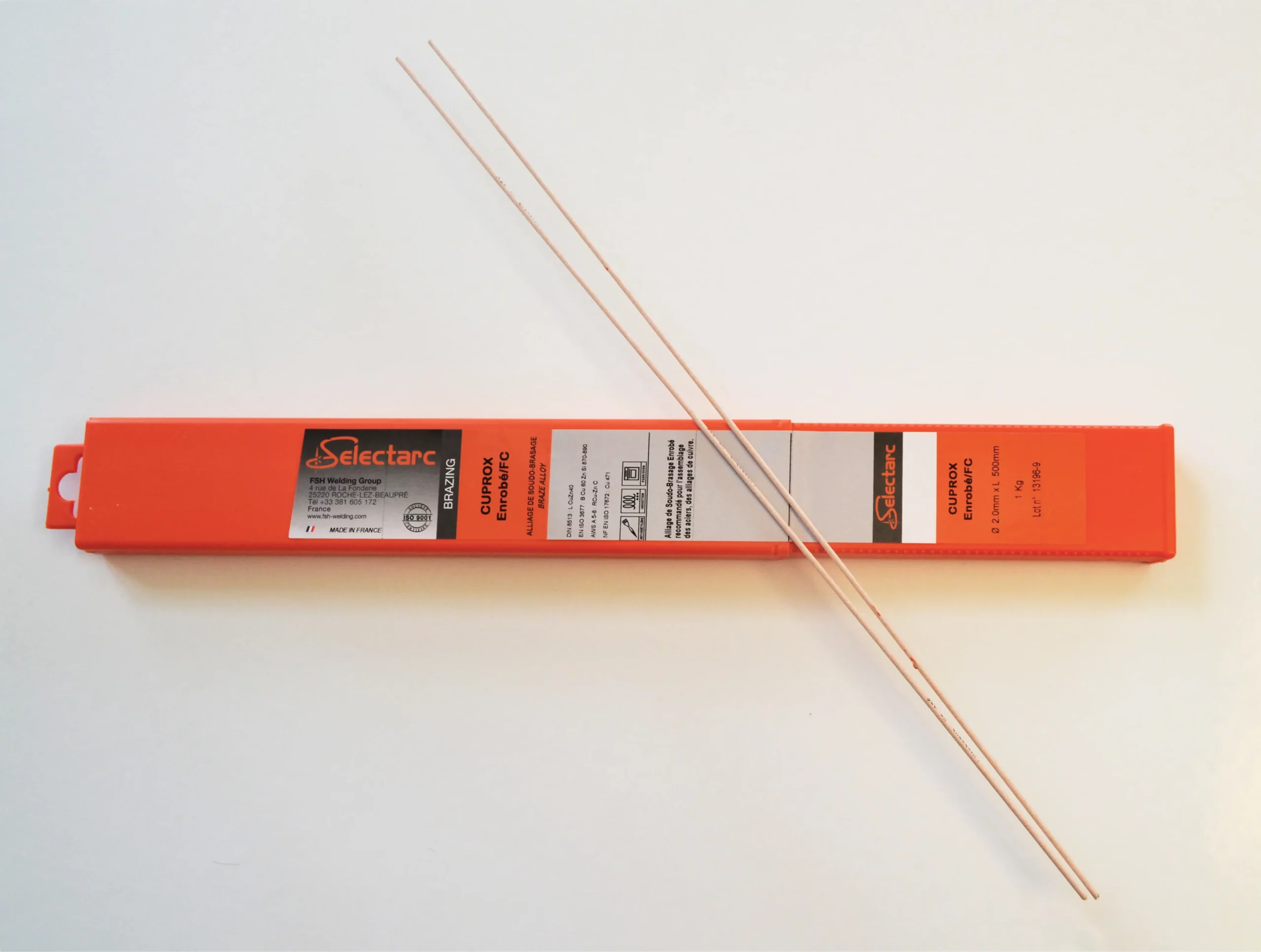 SOUDOBRASURE LAITON ENROBÉE SELECTARC CUPROX 2X500MM (1KG) - CXE20500B/ST19OA - SELECTARC 1 SOUDOBRASURE LAITON ENROBÉE SELECTARC CUPROX 2X500MM (1KG) - CXE20500B/ST19OA - SELECTARC