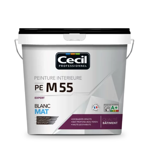 PEINTURE PROFESSIONNELLE V55 BLANC VELOUR 10L - V33 - CECIL - 118269 - FIBC