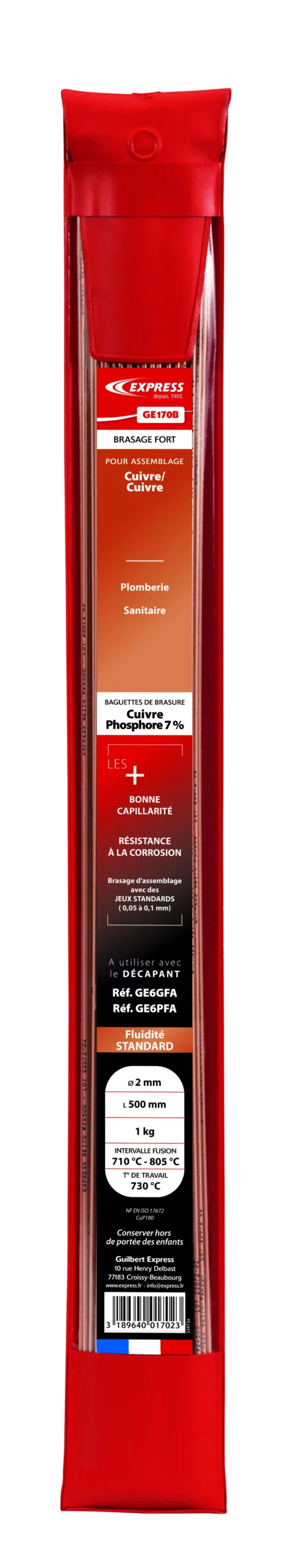 BRASURE CUIVRE PHOSPHORE 7% 2X500MM (1KG) - GE170B - GUILBERT-EXPRESS 1 BRASURE CUIVRE PHOSPHORE 7% 2X500MM (1KG) - GE170B - GUILBERT-EXPRESS