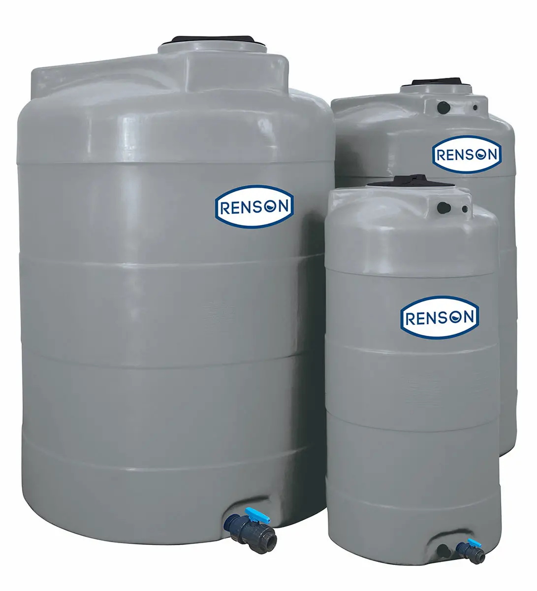 CUVE STOCKAGE VERTICALE GRISE EN PE 5000L PRE EQUIPEE - 818309 - RENSON