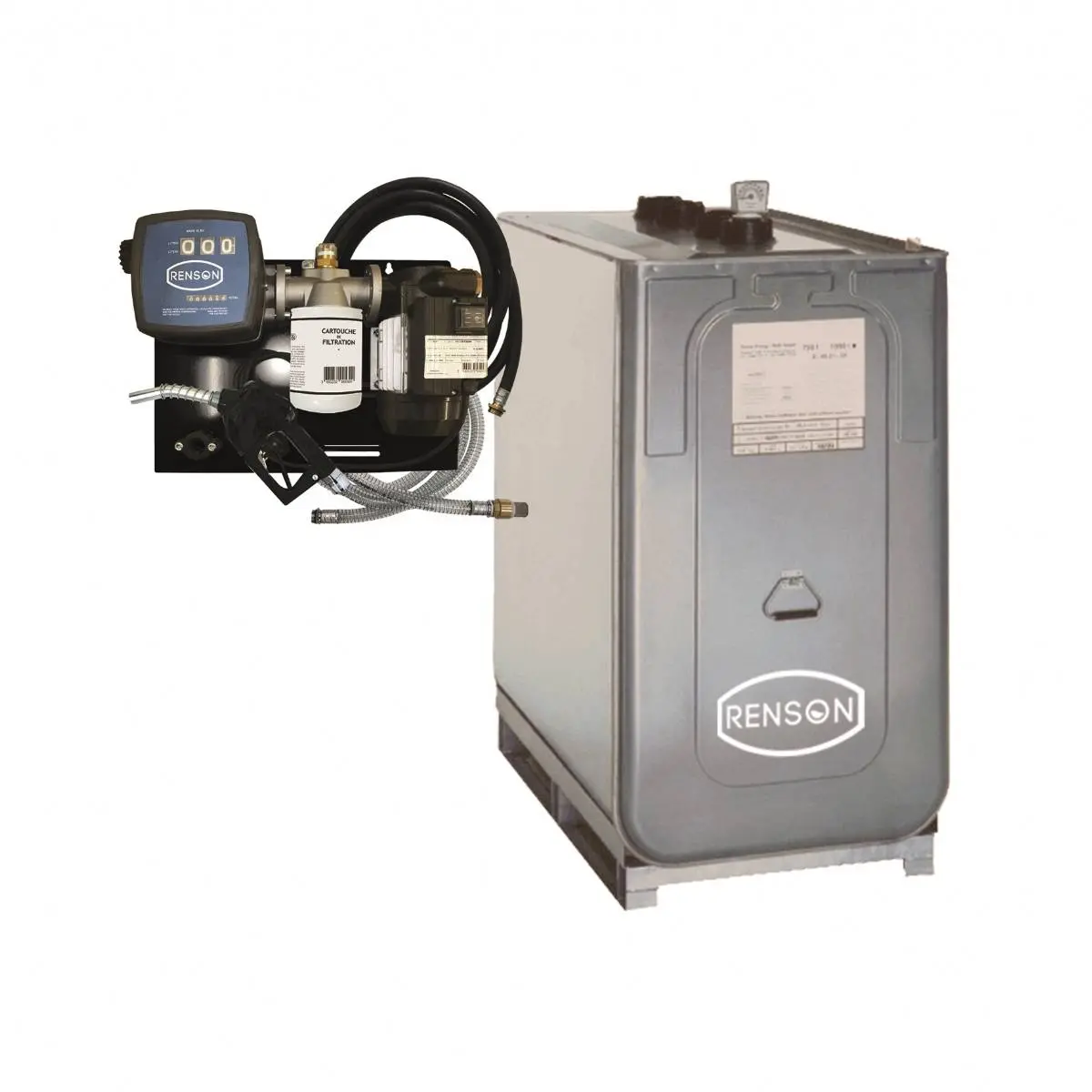 CUVE STOCKAGE FUEL GALVA 1500L STATION 230V 50L/M - 138368 - RENSON