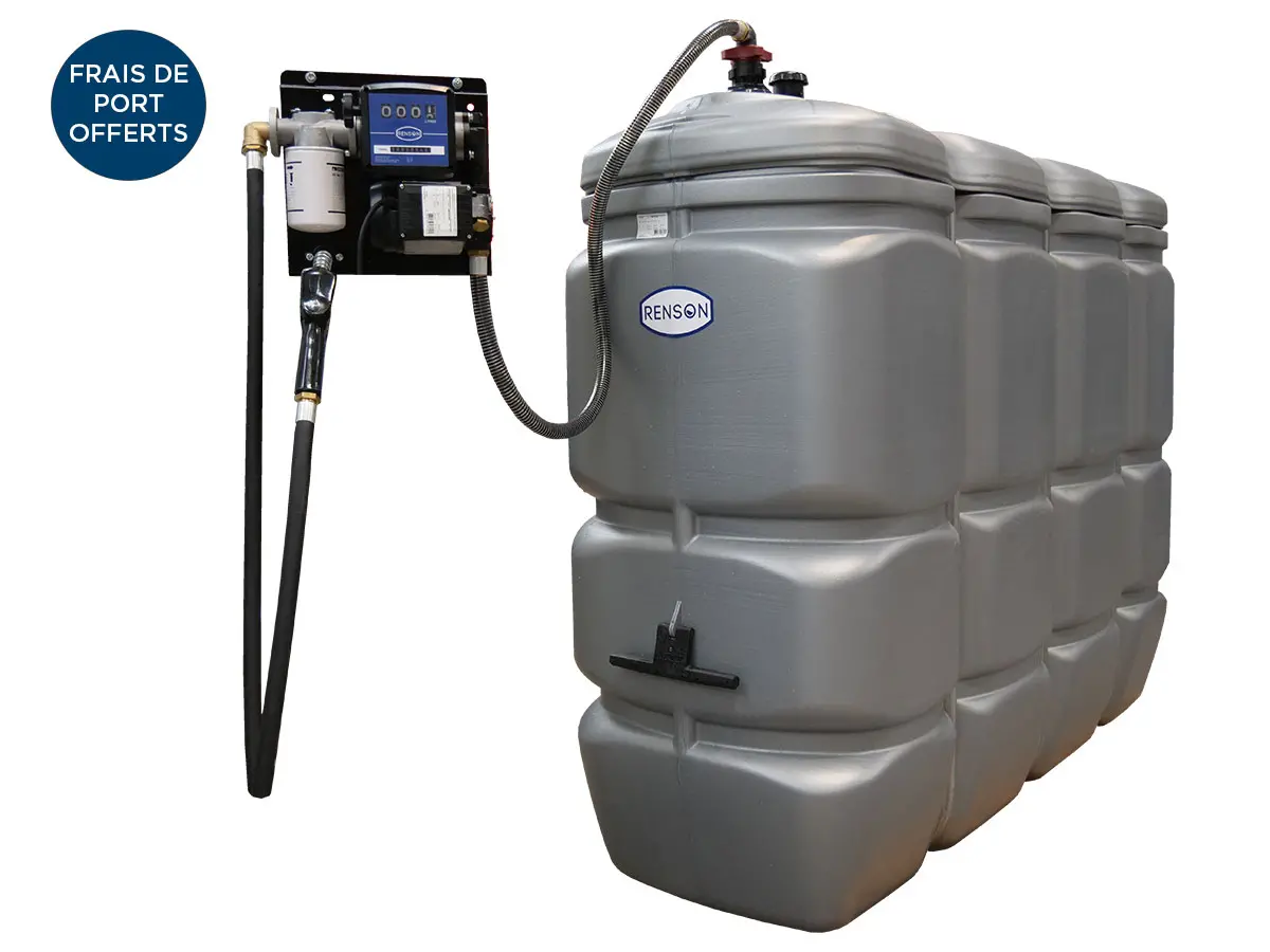 CUVE STOCKAGE FUEL PEHD 2000L STATION 230V 50L/M - 141288 - RENSON 1 CUVE STOCKAGE FUEL PEHD 2000L STATION 230V 50L/M - 141288 - RENSON