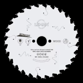 LAME CIRCULAIRE HM FINE BOIS MASSIF D85X15X1,1 16Z ALT POS BOIS LSC.964CL.W - 964CL.085.1516 - LEMAN