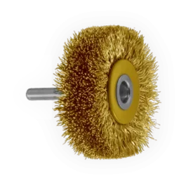 BROSSE CIRCULAIRE SUR TIGE DE 6 MM Ø50 MM ÉP.17 MM LAITON ONDULÉ 0,20 MM - 7002-504.542 - OSBORN
