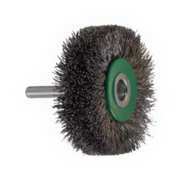 BROSSE CIRCULAIRE SUR TIGE DE 6 MM Ø50 MM ÉP.17 MM INOX ONDULÉ 0,20 MM - 7002-504.342 - OSBORN