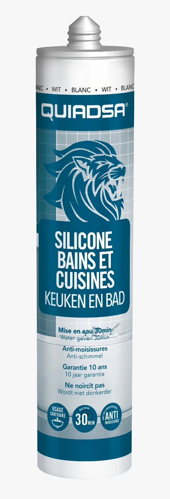 SILICONE ACETIQUE SANITAIRE ANTI MOISISSURE SECHAGE 30 MN CS-20 BLANC - 52500783 - QUIADSA 1 SILICONE ACETIQUE SANITAIRE ANTI MOISISSURE SECHAGE 30 MN CS-20 BLANC - 52500783 - QUIADSA