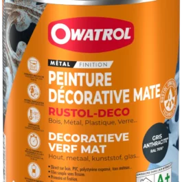 RUSTOL DECO GRIS ANTHRACITE MAT RAL 7016 (0.75L) - 1595AA/NL - OWATROL