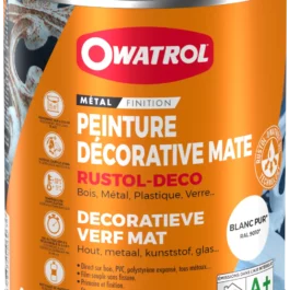 RUSTOL DECO BLANC MAT RAL 9010 (0.75L) - 1631AA/NL - OWATROL