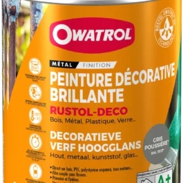 RUSTOL DECO GRIS POUSSIERE BRILLANT RAL 7037 (0.75L) - 1378AA/NL - OWATROL