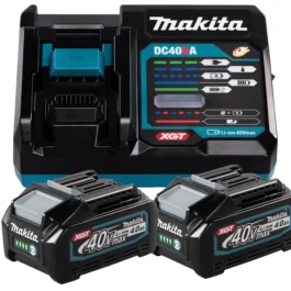 PACK BATTERIES MAX XGT 40V 2X4AH + CHARGEUR SIMPLE DC40RA - 191L77-9 - MAKITA