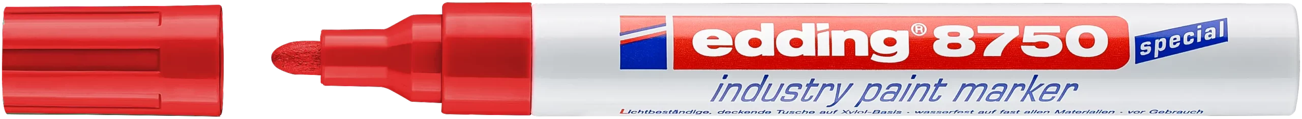 MARQUEUR PEINTURE SPECIAL INDUSTRIE ROUGE 8750 - 4-8750002 - edding 1 MARQUEUR PEINTURE SPECIAL INDUSTRIE ROUGE 8750 - 4-8750002 - edding