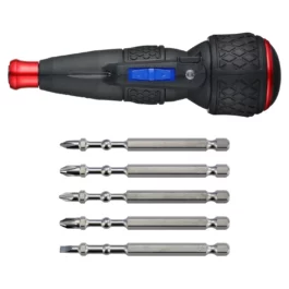 TOURNEVIS ASSISTANCE ELECT. BALL GRIP USB + 5 EMBOUTS CHOCS 90MM (POCHE) - SET-220-01 - VESSEL