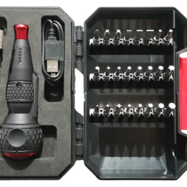 TOURNEVIS ASSISTANCE ELECT. BALL GRIP USB + 24 EMBOUTS CHOCS 30MM + PORTE EMBOUT - SET-LUNCH-BOX1 - VESSEL