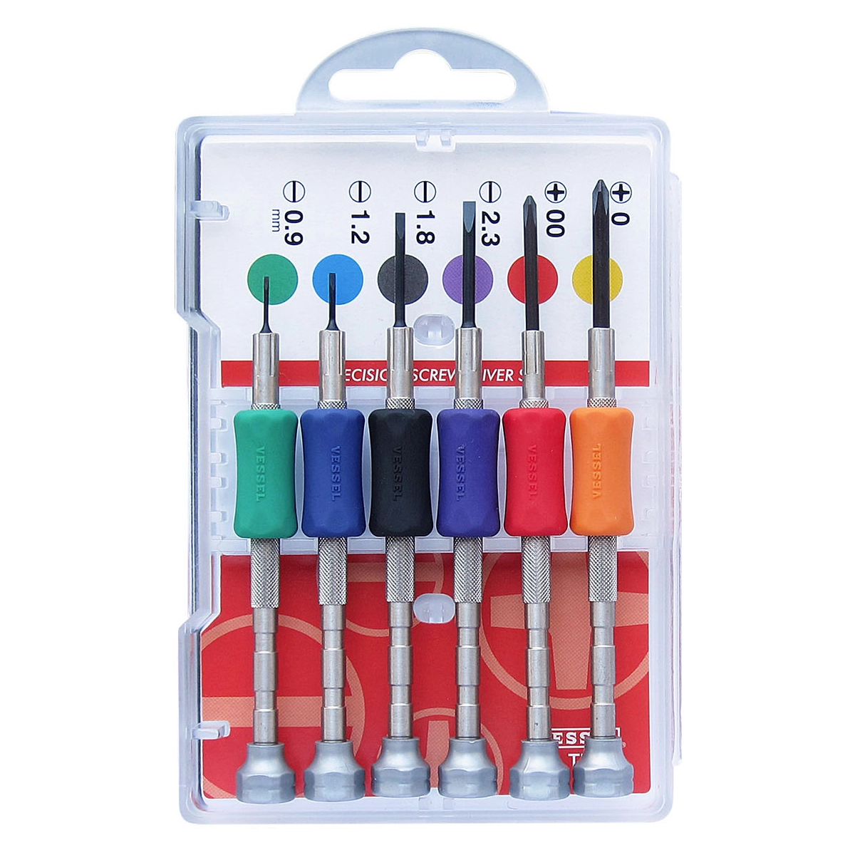 TOURNEVIS DE PRECISION PLAT ET PHILIPS (0.7/0.9/PH0000/PH000/PH00/PH0) - 251402 - VESSEL 1 TOURNEVIS DE PRECISION PLAT ET PHILIPS (0.7/0.9/PH0000/PH000/PH00/PH0) - 251402 - VESSEL