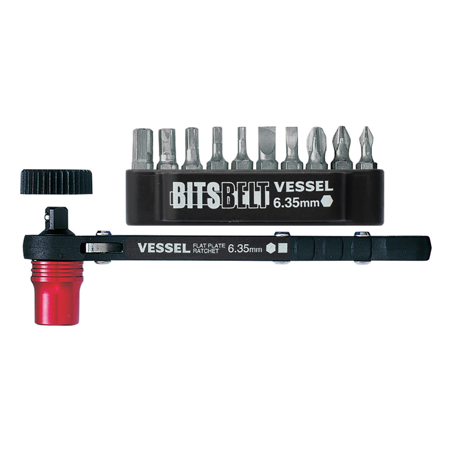 MINI CLIQUET PLAT TD-73MC + JEU DE 10 EMBOUTS (PHILIPS/FENTE/HEXAGONAL) - 250073 - VESSEL 1 MINI CLIQUET PLAT TD-73MC + JEU DE 10 EMBOUTS (PHILIPS/FENTE/HEXAGONAL) - 250073 - VESSEL