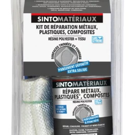 KIT DE REPARATION RESINE 250G + TISSU DE VERRE 1/4 M² SINTO - 139525 - SINTO