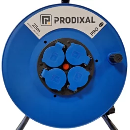 ENROULEUR ELECTRIQUE 4 PRISES 25M CABLE H07RNF 3G2,5 IP44 - DOM25257 - PRODIXAL