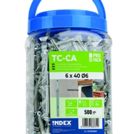 CHEVILLE PRÉMONTÉE À FRAPPER TETE FR AVEC CLOU ANNELÉ 5 X 25 Ø5 (BTE 100) - TCCA05025 - INDEX FIXING SYSTEMS