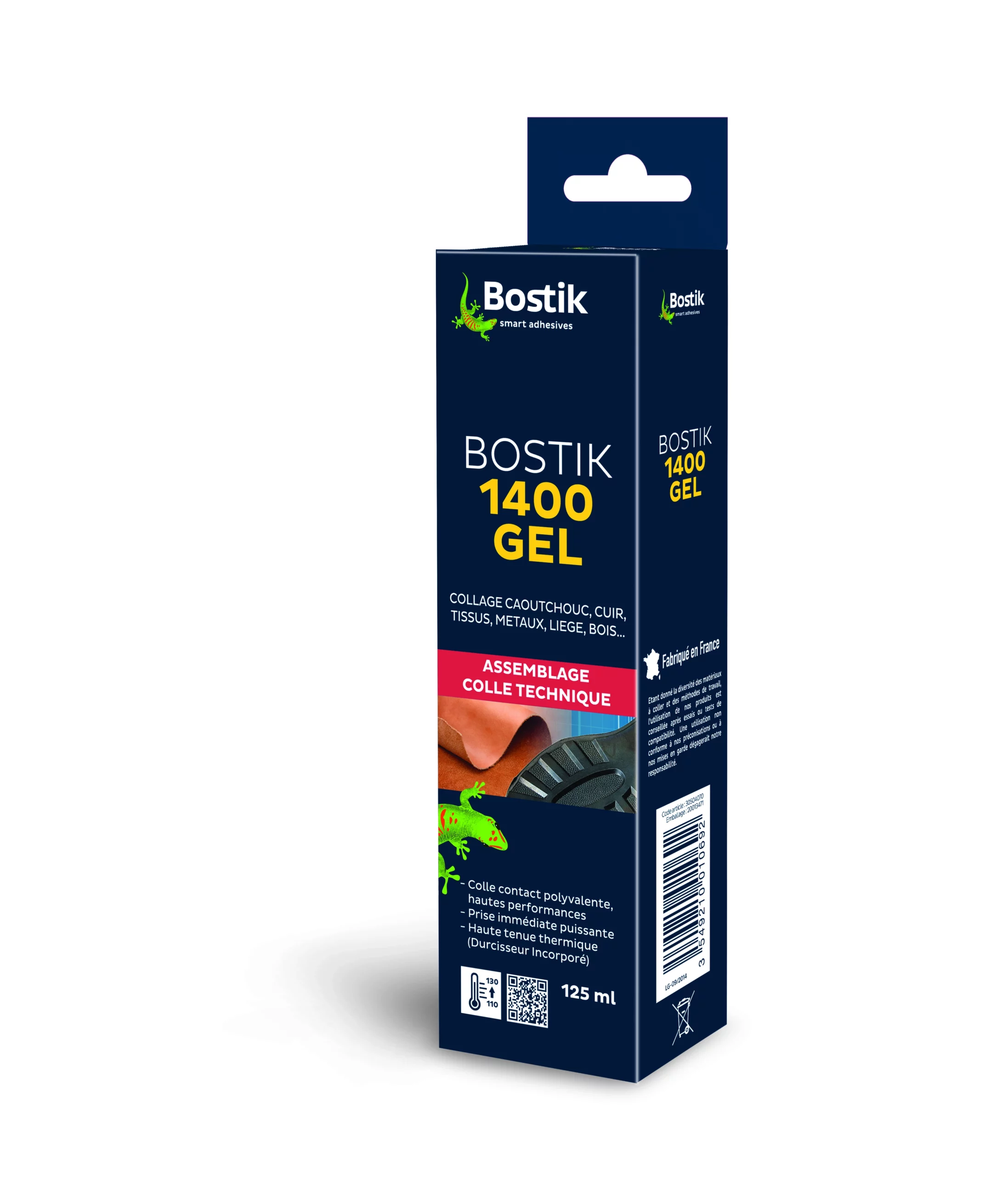 COLLE NEOPRENE 1400 GEL TUBE 125ML 30/12/2025 - BOSTIK - 30504070 1 COLLE NEOPRENE 1400 GEL TUBE 125ML 30/12/2025 - BOSTIK - 30504070