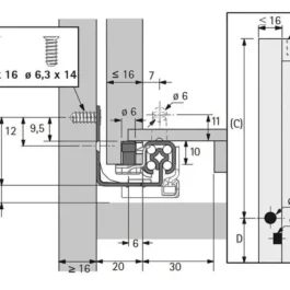 QUADRO 25/550 HD EB20 SI LENTSYSTEM - 9 135 881 - HETTICH