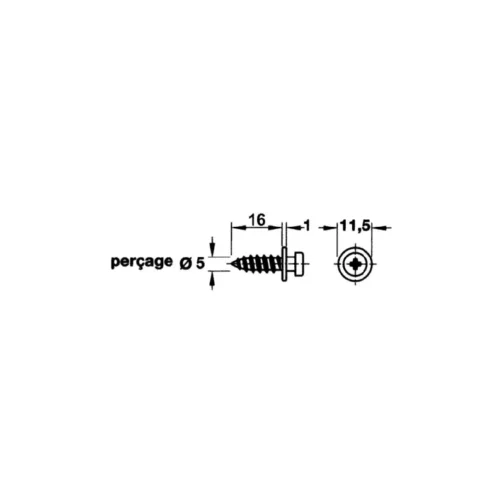Vis Ferrure VIS POUR FERRURE NORMAL MODULAR - Z2155 - ITAR - FIBC