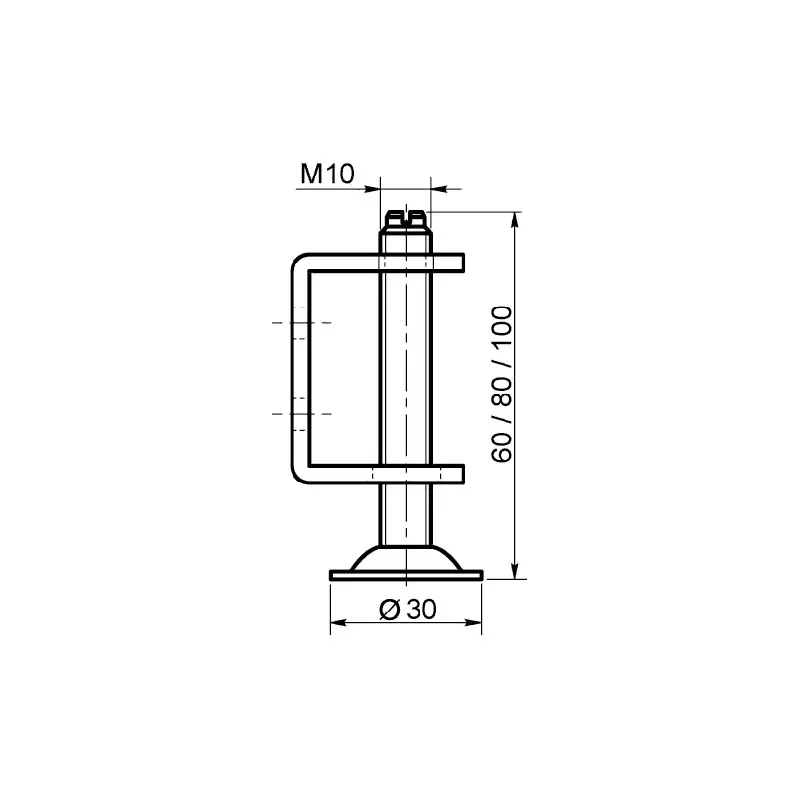 VERIN AVEC VIS 10X80 ACI ER ZINGUE - 26110X080Z250 - SERFA 2 VERIN AVEC VIS 10X80 ACI ER ZINGUE - 26110X080Z250 - SERFA – Image 2