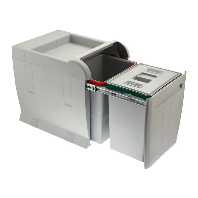 POUBELLE COULISSANTE 36L 2 SEAUX - PTA 4045B - ELLETIPI 1 POUBELLE COULISSANTE 36L 2 SEAUX - PTA 4045B - ELLETIPI