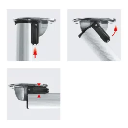 PIED CLICK RABATTABLE NO IR GRAINE HT.705MM - CAMAR - 6567019B4RN