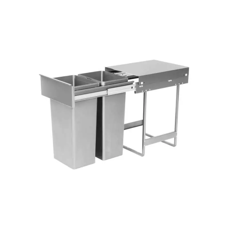 POUBELLE COULISSANTE 64L 2 SEAUX - 8018359254045 - VIBO 1 POUBELLE COULISSANTE 64L 2 SEAUX - 8018359254045 - VIBO