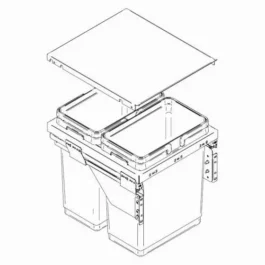 POUBELLE SUSPENDUE MBLE 450 2 SEAUX 30+30L - 8018359252584 - VIBO