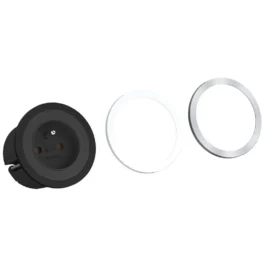 PRISE ENCASTRABLE PIX AVEC BAGUE DECORATIVE - 926003 - BACHMANN